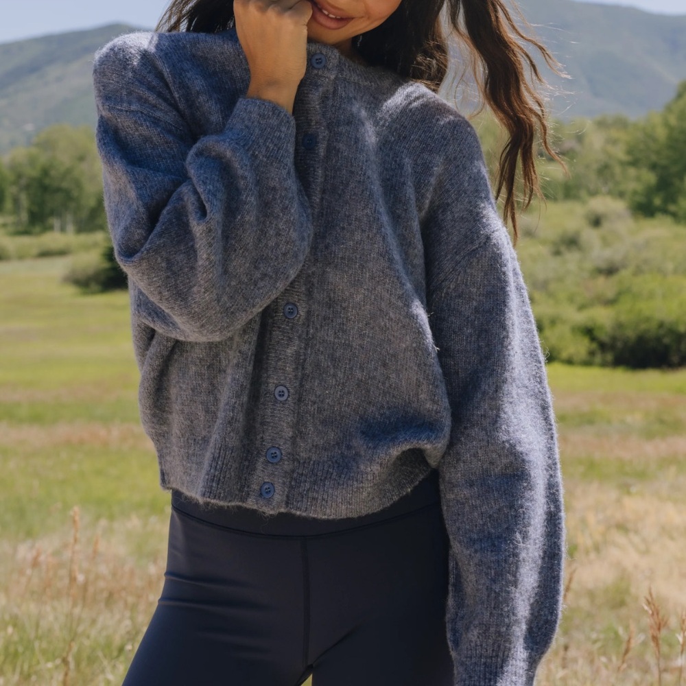 Daily Drills Cardigan in Denim